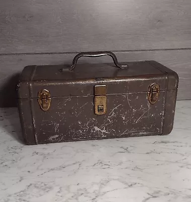 Vintage Falls City Anglers Choice Metal 1 Tier Tackle Box • $19