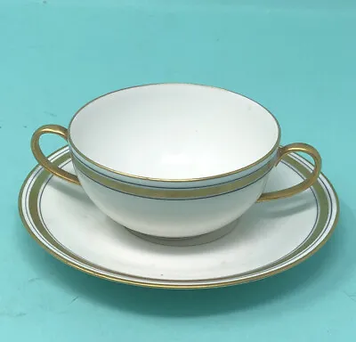 Antique A. Lanternier & Co. Limoges Gold Rim Teacups And Saucers - Set Of 5 • $34.99