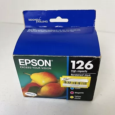 Genuine Epson 126 High-Capacity Ink Cartridge Cyan/Magenta/Yellow Expire 01/2024 • $19.99