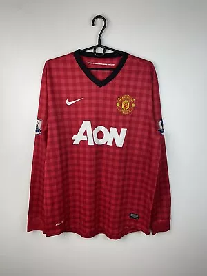 Nike Manchester United Valencia  2012 2013 Home Jersey Long Sleeve Size L • $165