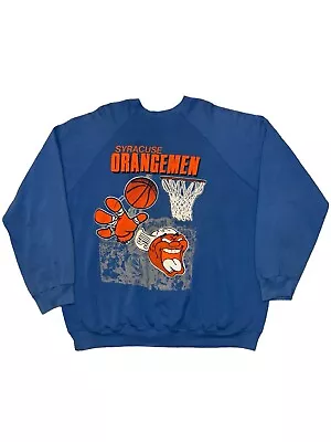 Vintage Syracuse Orangemen Basketball Crewneck Raglan Sweatshirt 3XLT *repaired • $40