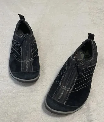 Merrell Sneakers Hiking Shoes Women's 5 Lorelei Leather Zip Up Black Athletic • $23.95