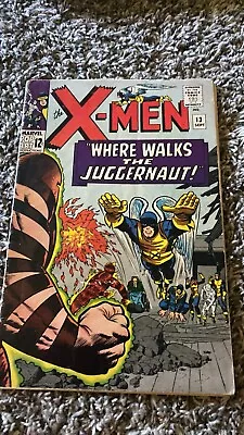 X-Men #13 (1965) - 2nd Juggernaut Signed Stan Lee And Jack Kirby. Page 1 • $1000