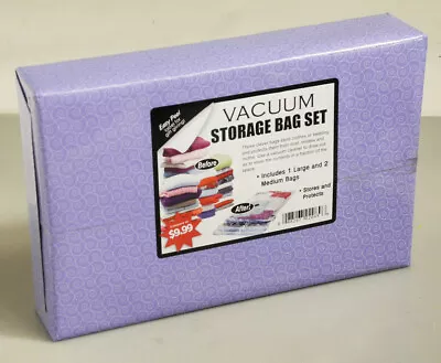 $2.95 • Buy Vacuum Storager Bag Set 1 Lg & 2 Med. New