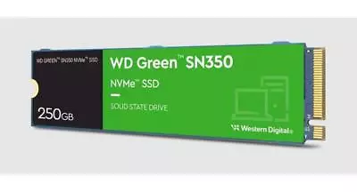 Western Digital WD Green SN350 250GB M.2 NVMe SSD PCIe 3.0x4 2400MB/s 1500MB/s R • $99