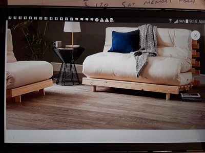 £79.99 • Buy Futon Sofa Bed, Double. New, Neutral/white