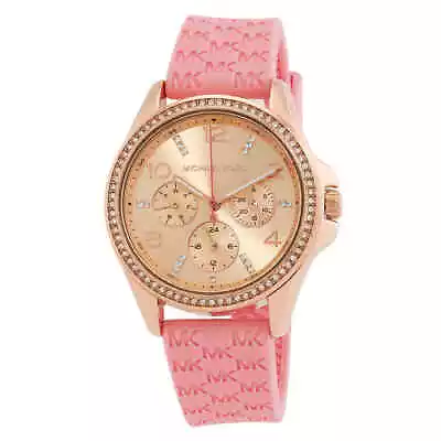 Michael Kors Chronograph Quartz Champagne Dial Ladies Watch MK7375 • $87.99