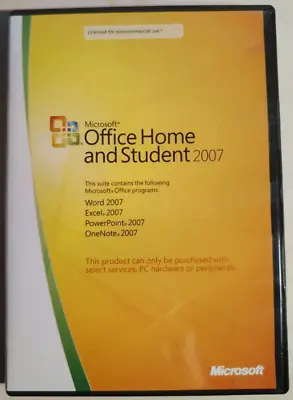 Microsoft Office 2007 Home And Student 3 User DVD Word Excel Powerpoint • £29.99