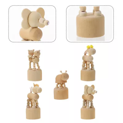  4 Pcs Lotus Tree Animal White Embryo Ornament Child Mini Puzzles For Toddlers • £11.28