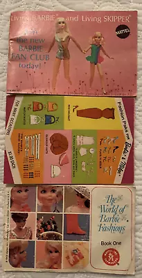 Lot Of 3 VINTAGE BARBIE BOOKLET PAMPHLETS!  Good Condition 1960's & 70's • $12.99