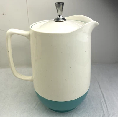 $14.98 • Buy Mid Century VACRON Aqua White Pitcher Vacuum Server 5 Cups Bopp Decker USA