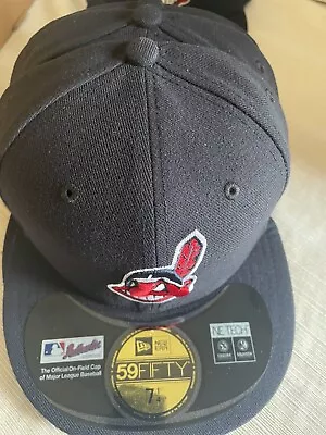 Vintage Cleveland Indians Hat 71/4 Chief Wahoo Authentic Era 59FIFTY Fitted Cap • $58