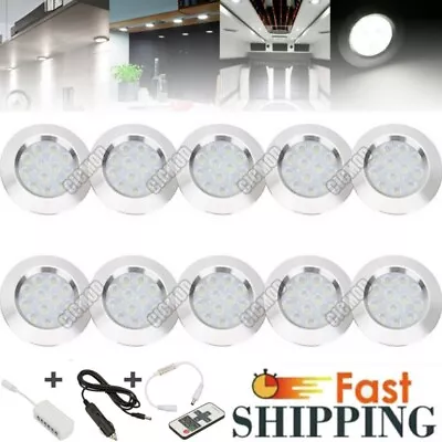 10x 12V Recessed LED Ceiling Spot Lights Dimmable Motorhome Caravan Camper Boat • £28.99