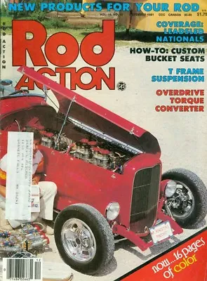 1981 Rod Action Magazine: Custom Bucket Seats/T Frame Suspension/Leadsled Nats • $5