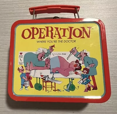 Vintage Operation Mini Metal Lunch Box  Hasbro Board Game Container EUC • $20
