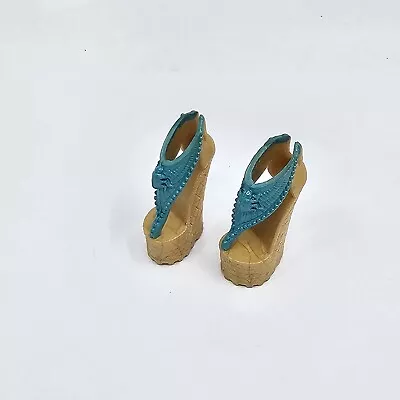Monster High Cleo De Nile Scaris Platform Doll Sandals Shoes Scarab Beetle Gold • $9.99