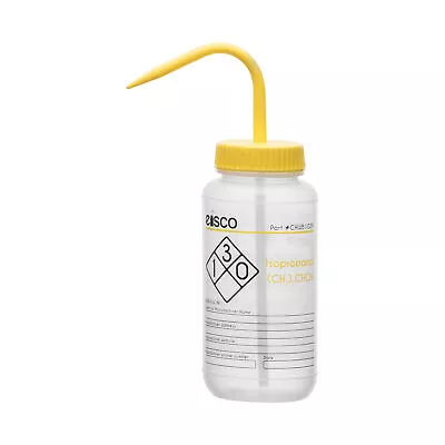 Isopropanol Wash Bottle 500ml - Wide Mouth - LDPE - Eisco Labs • $11.19
