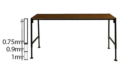 Adjustable Height 0.6M Wide 1.2M - 3M Long Steel Framed Portable Market Table  • £187.40