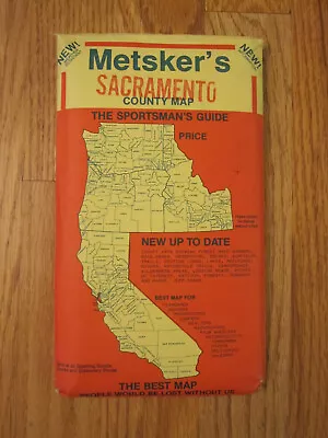 Metsker's Map Of Sacramento County California • $12.95