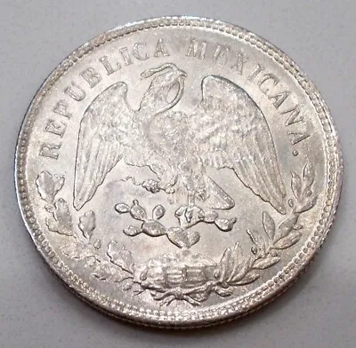 1902 MEXICAN Zs F.Z UN PESO SILVER COIN! BU+ CONDITION BLAST WHITE LUSTER! • $239.99