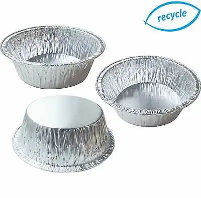 £15.99 • Buy Aluminium Foil Container Round CH13F  110 Mm X 33 Mm  Pie Dishes Cases