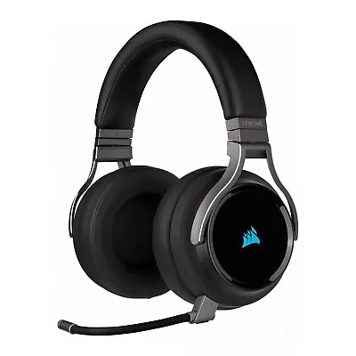 Corsair Virtuoso 7.1 RGB Wireless High-Fidelity Gaming Headset Carbon USB 3.5mm • £83.99