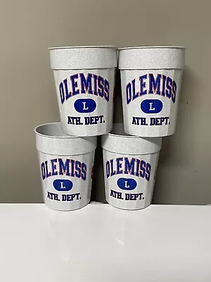 Lot Of 4 Vintage Ole Miss Rebels Souvenir Stadium Cups Gray With Coke Logo • $12.99