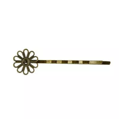 12 Pieces Filigree Daisy Flower Hair Clip  Pin Headwear Vintage Bronze • £4.97