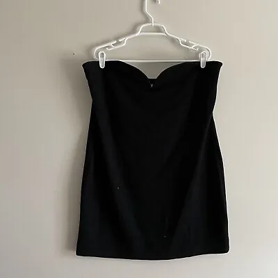 H & M Women SZ XXL Black Strapless Sweetheart Neckline Short BodyCon Dress NWT • $17.49