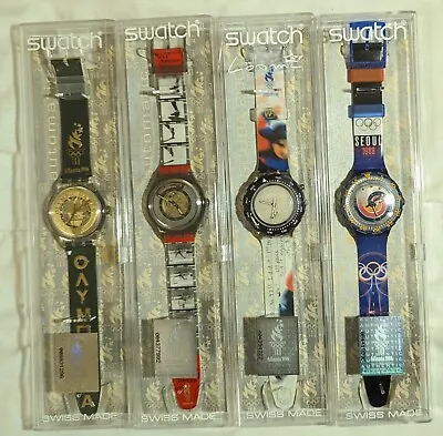 SWATCH WATCH 1996 Olympics Atlanta - SET Of 4 Watches - In Original Boxes • $13.50