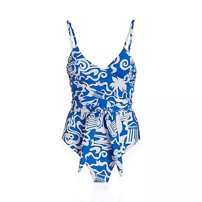 NWT MARA HOFFMAN Isolde One Piece Swim Blue/White Small • $169.99