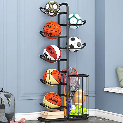 7-Ball Sports Equipment Storage Rack For Garage Or Indoor Use Organize Sports • $110.99