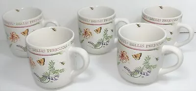 VTG Lot 5 Marjolein Bastin Wildflower Meadow Butterflies Floral Flowers Bee Mugs • $50.55