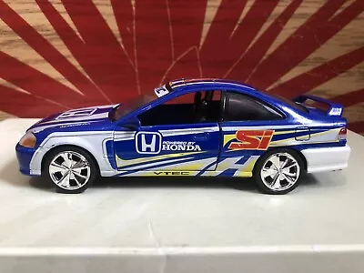 2000 Honda Civic SI Coupe BLUE Diecast Car 1:24 MOTOR MAX RARE HTF  • $44.50