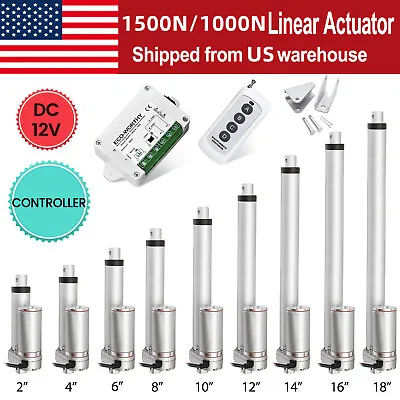 ECO-WORTHY DC 12V 2 -18  Inch Stroke Linear Actuator  330lbs/225lbs Max Lift • $40.99