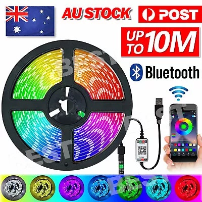 $16.85 • Buy RGB LED Strip Lights IP65 Waterproof 5050 1-10M 300 LEDs 12V USB Bluetooth