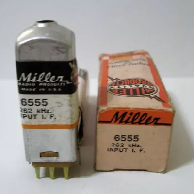 J. W. Miller ® 6555 - 262 KHz Input I.F. Coil - Printed Circuit - NIB New In Box • $9.45