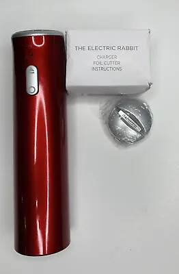 Rabbit Automatic Electric Corkscrew Wine Bottle Opener (Metallic Red)EUC • $34.99