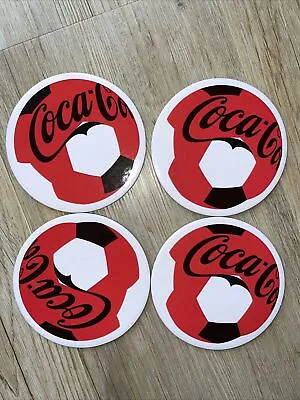 Coca Cola Football Coasters Cork Backed BN Memorabilia Collectors • £3