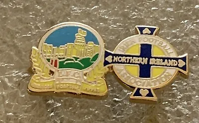 Northern Ireland & Linfield Supporter Enamel Badge Old Rare Collectable - Ulster • £5.99