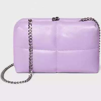 A New Day Puff Clutch Lavender Purple • $16.99