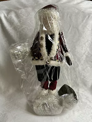 Mackenzie Childs HIGHBANKS Courtly Check SANTA Sculpture Figure NIB $175 M23-ap • $157.50