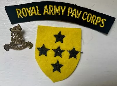 Gen WW2 RAPC Battle Dress Patch Badge Southern Command Formation Sign Title Pay • $2.12