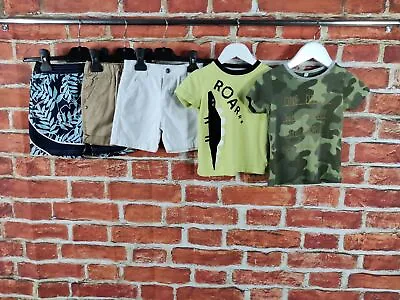 Baby Boys Bundle Age 12-18 Months Calvin Klein Next M&s Shorts T-shirts Set 86cm • £14.99