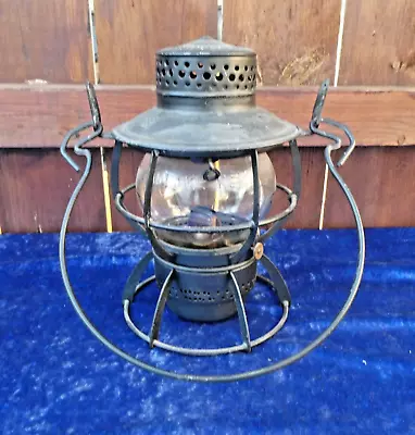 Vtg Dressel Pennsylvania Railroad Oil Lantern W/ Cast Adlake Globe. Very Nice! • $36