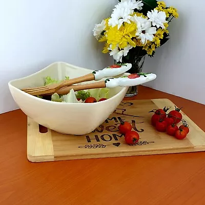 Salad Bowl Big Dish Large Serving Bowl Square Bowl Fruit Bowl House Worming Gift • £12