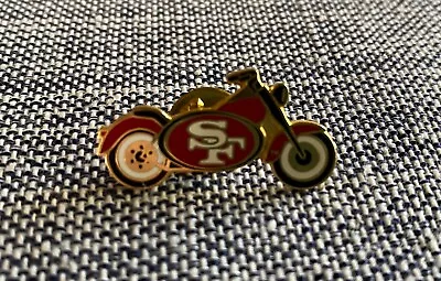 Vintage San Francisco SF 49ers Niners Enameled Motorcycle Lapel Hat Pin 1999 • $18.99