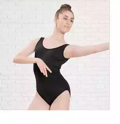 £15 • Buy Bloch Mirella Lace Trim Side Gather Tank Leotard - Black   M3031LM