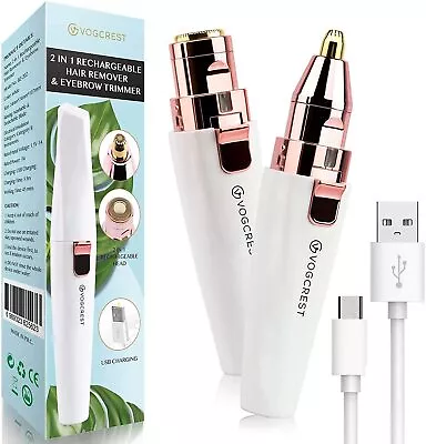 Rechargeable Eyebrow Trimmer & Facial Hair Remover For Women 2 IN 1 AU • $24.83