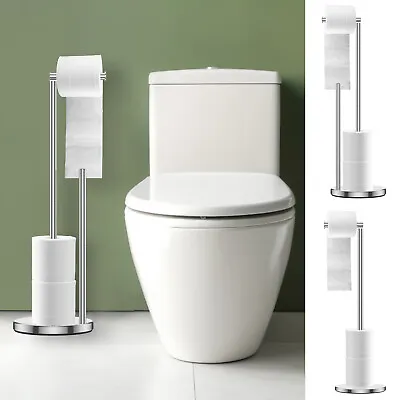 $33.29 • Buy Freestanding Toilet Roll Holders Stainless Steel Toilet Paper Stand